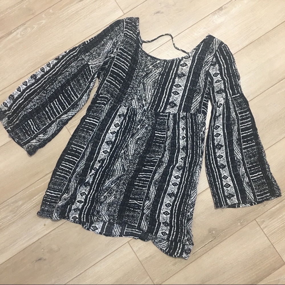 Black and White Blouse